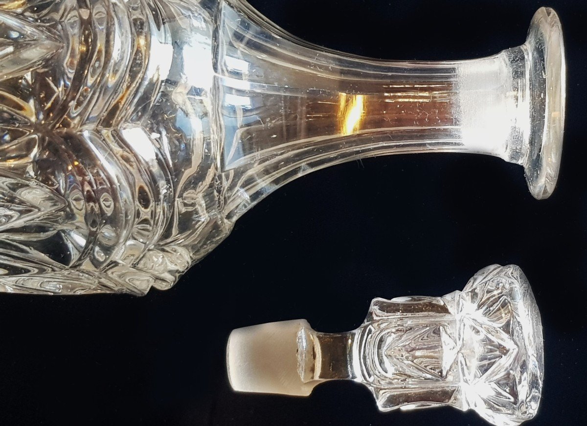 Antica bottiglia in cristallo Le Creusot della fine del XIX secolo-photo-4