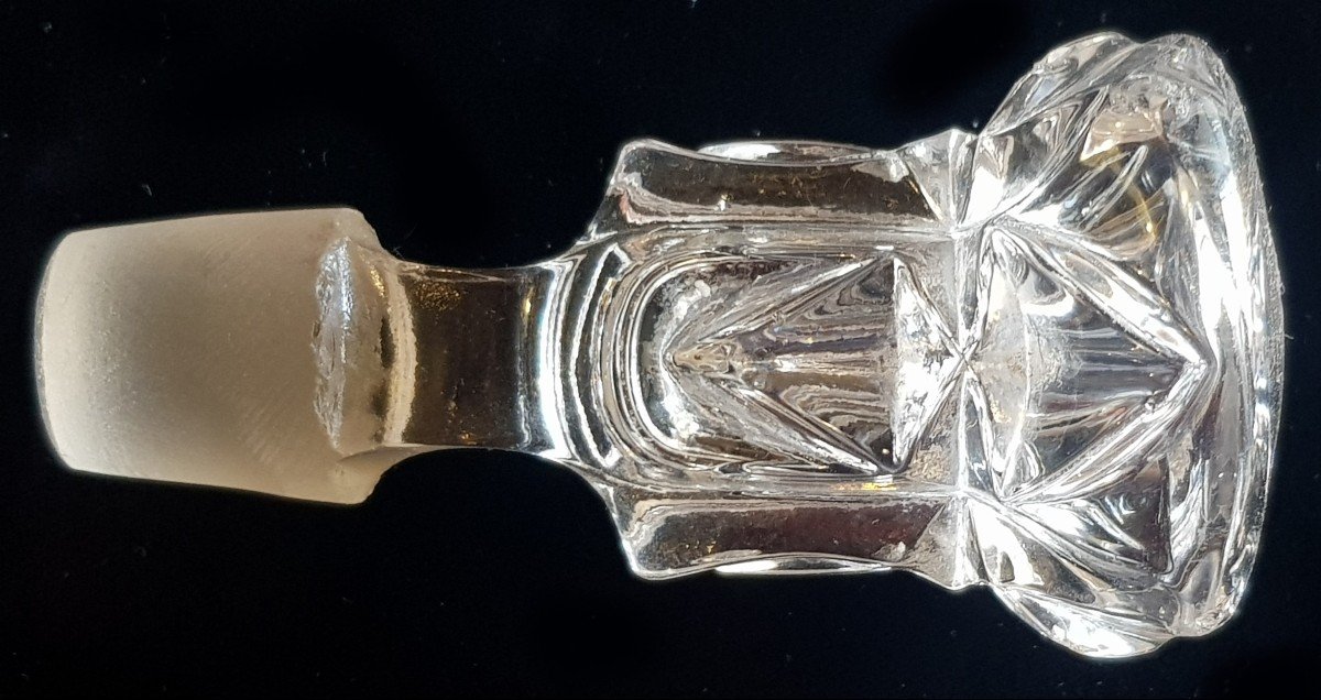 Antica bottiglia in cristallo Le Creusot della fine del XIX secolo-photo-5