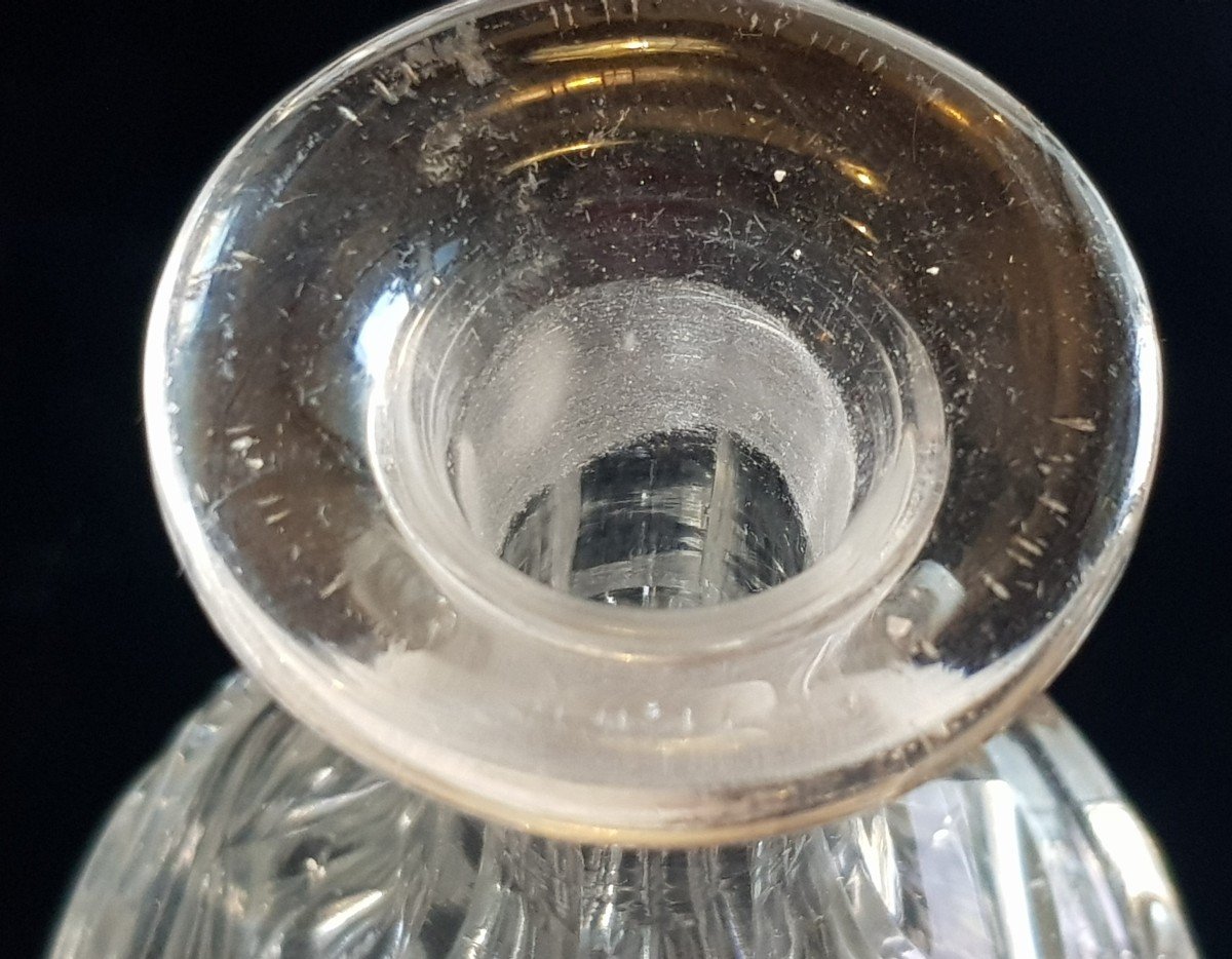 Antica bottiglia in cristallo Le Creusot della fine del XIX secolo-photo-6