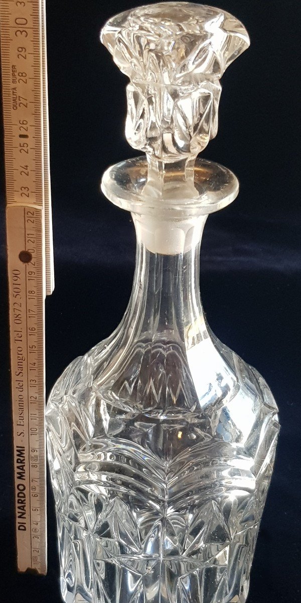 Antica bottiglia in cristallo Le Creusot della fine del XIX secolo-photo-7