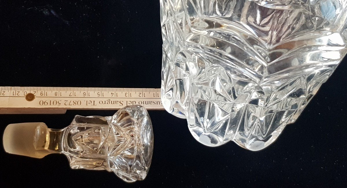 Antica bottiglia in cristallo Le Creusot della fine del XIX secolo-photo-8