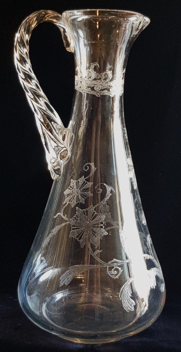 Antica Brocca Liberty  in vetro soffiato-photo-2