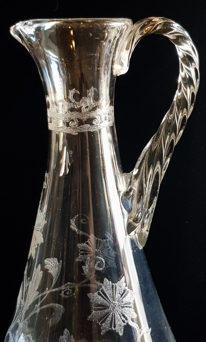 Antica Brocca Liberty  in vetro soffiato