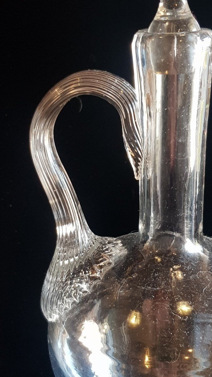 Antica bottiglia decanter  In Vetro Soffiato inizio '900-photo-2