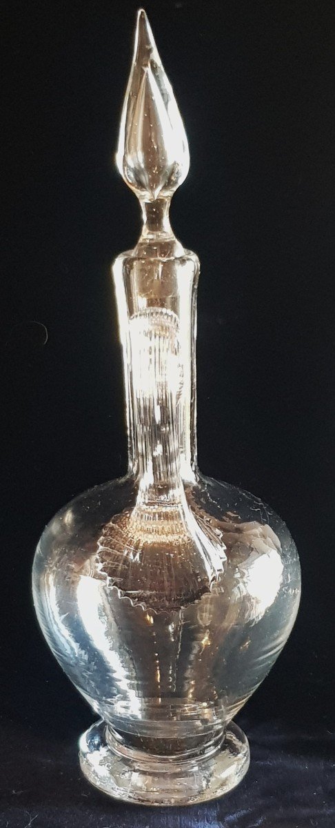 Antica bottiglia decanter  In Vetro Soffiato inizio '900-photo-3