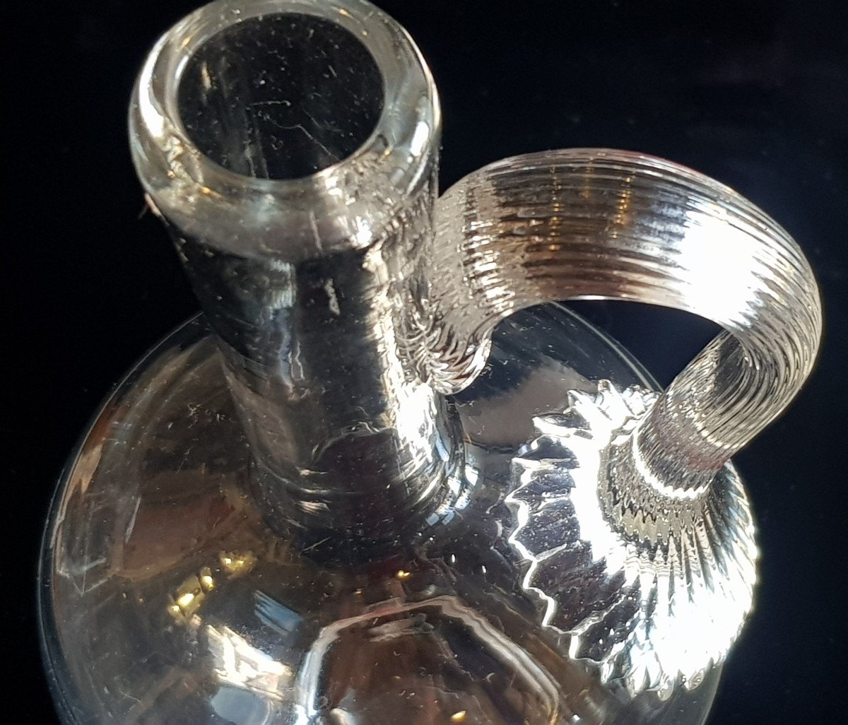 Antica bottiglia decanter  In Vetro Soffiato inizio '900-photo-3