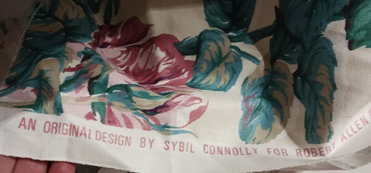Grande metratura di tessuto per arredamento vintage design   Sybil Connolly per Robert Allen