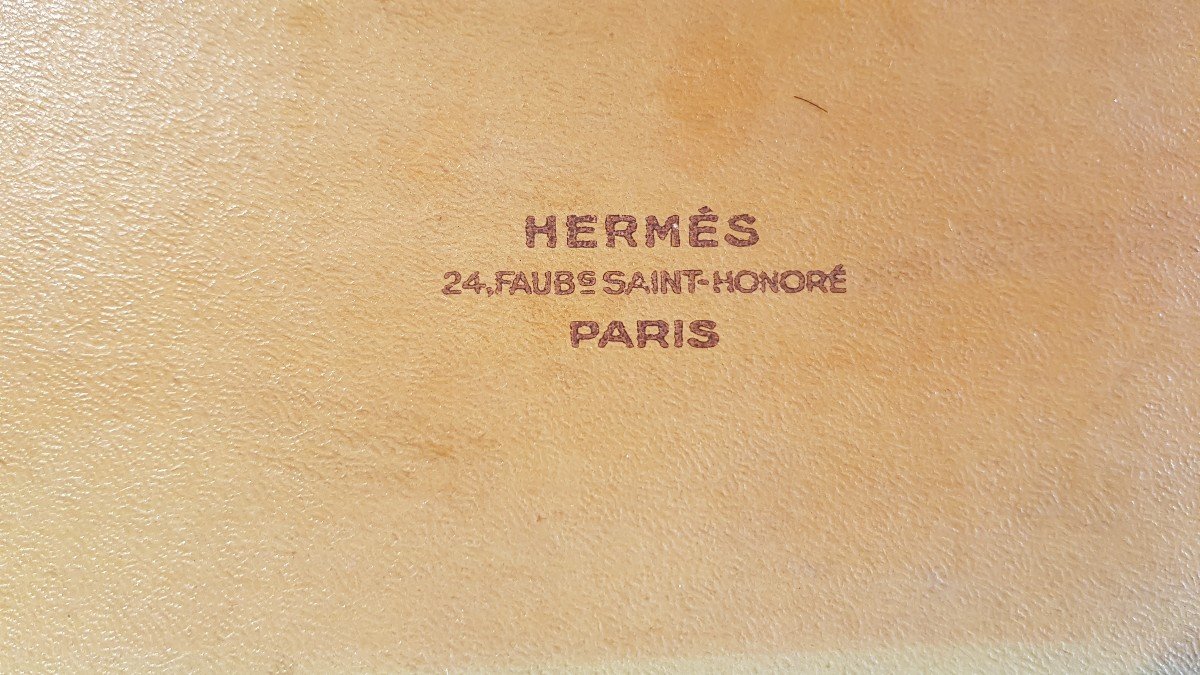 Guanti e cintura in pelle scamosciata di Hermès-photo-2