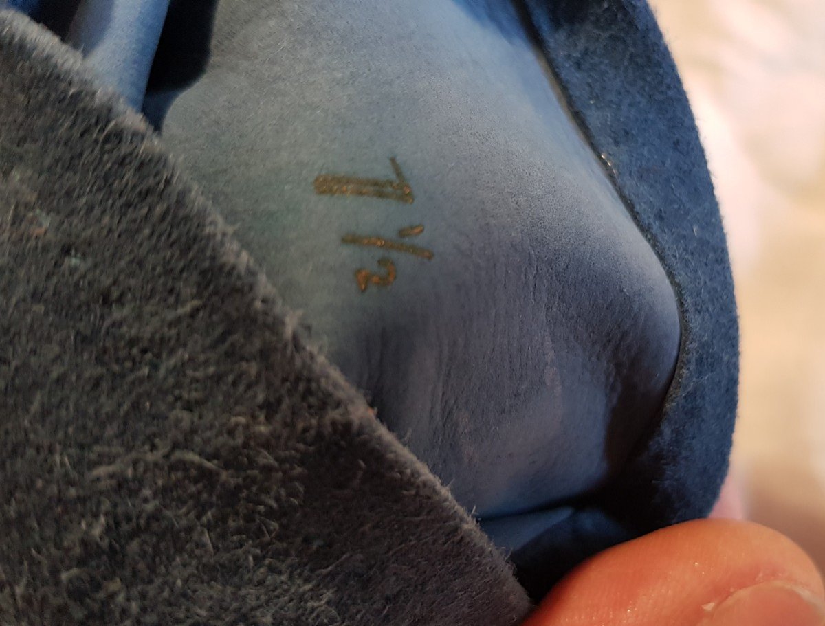 Guanti e cintura in pelle scamosciata di Hermès-photo-8