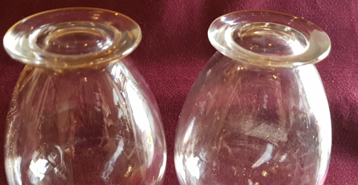 Bellissima Coppia di bottiglie antiche in Cristallo dei primi del XX secolo-photo-1