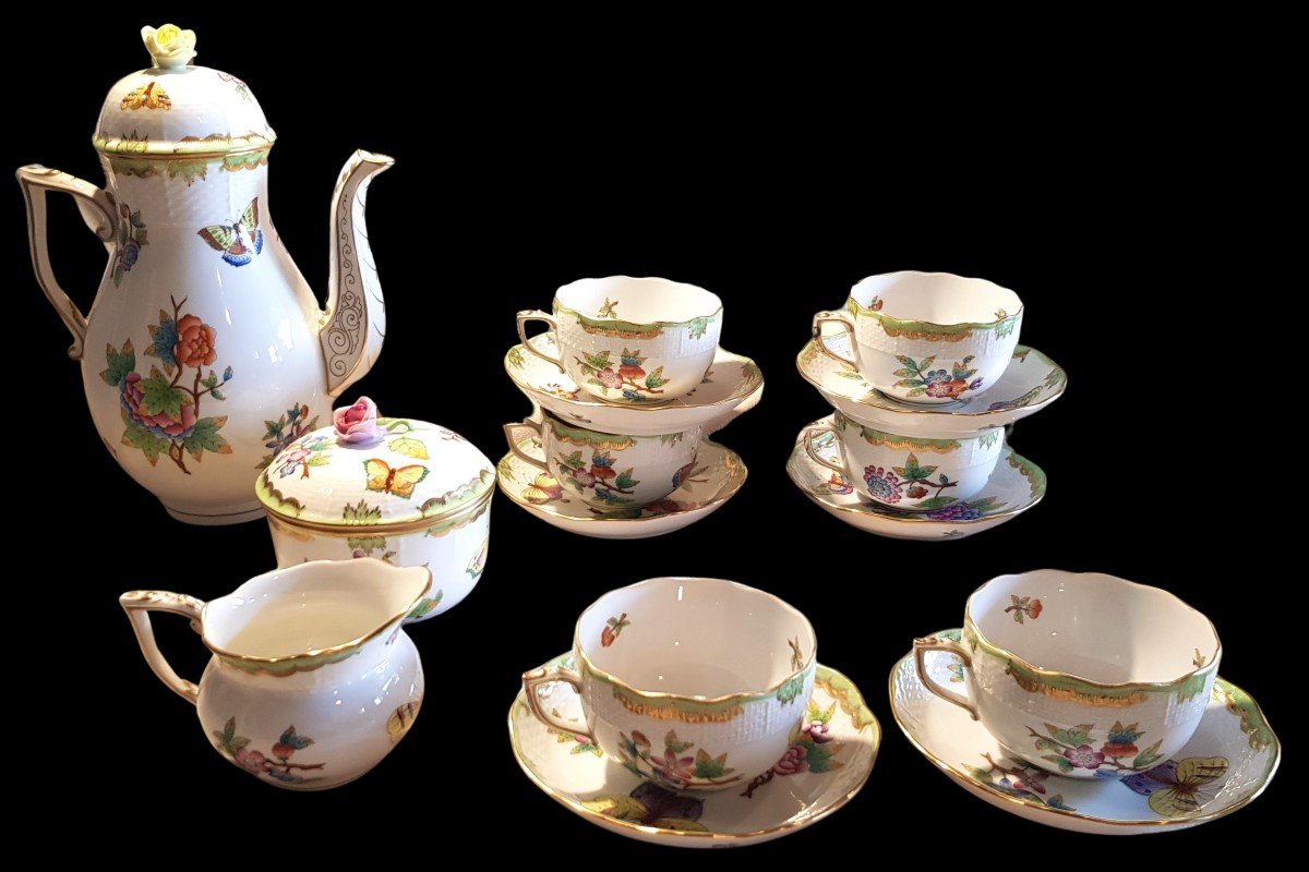 Servizio da tè per 6 persone Regina Vittoria  Vbo porcellana Herend