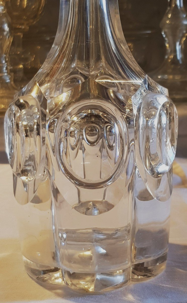 Bottiglia decante Antica del XIX Secolo In Cristallo  Le Creusot-photo-2