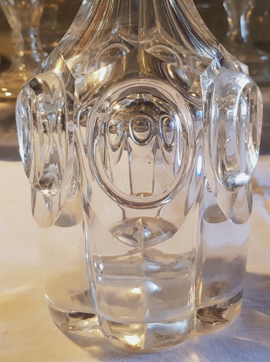 Bottiglia decante Antica del XIX Secolo In Cristallo  Le Creusot-photo-3