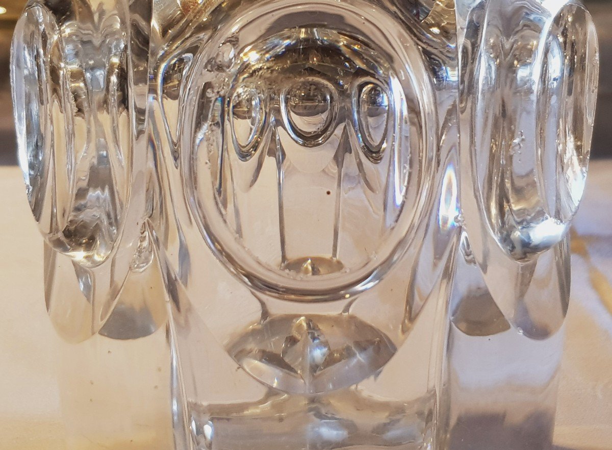 Bottiglia decante Antica del XIX Secolo In Cristallo  Le Creusot-photo-4