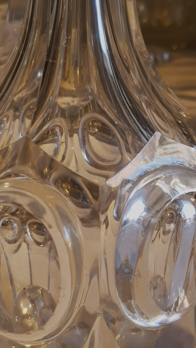 Bottiglia decante Antica del XIX Secolo In Cristallo  Le Creusot-photo-1
