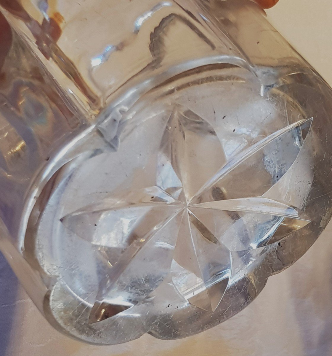 Bottiglia decante Antica del XIX Secolo In Cristallo  Le Creusot-photo-7