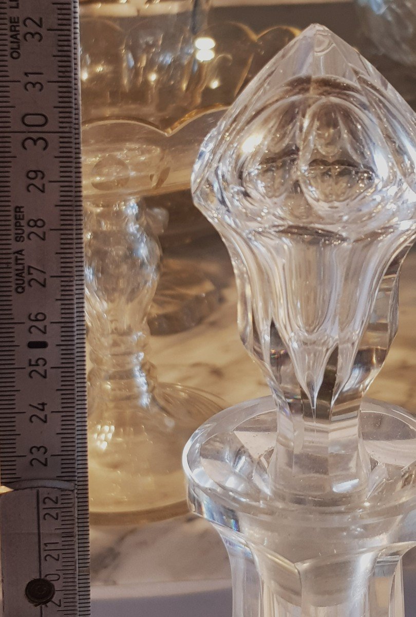 Bottiglia decante Antica del XIX Secolo In Cristallo  Le Creusot-photo-8
