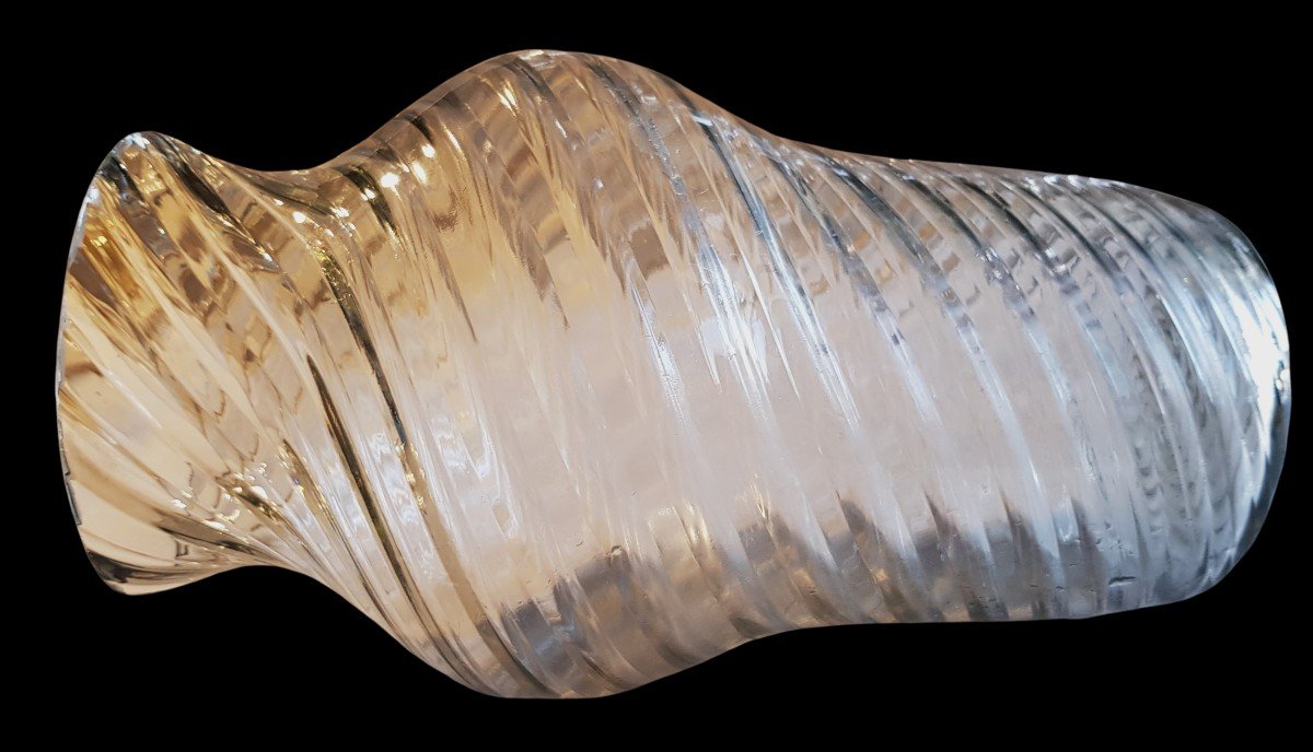 vaso antico in vetro soffiato torsadé-photo-3