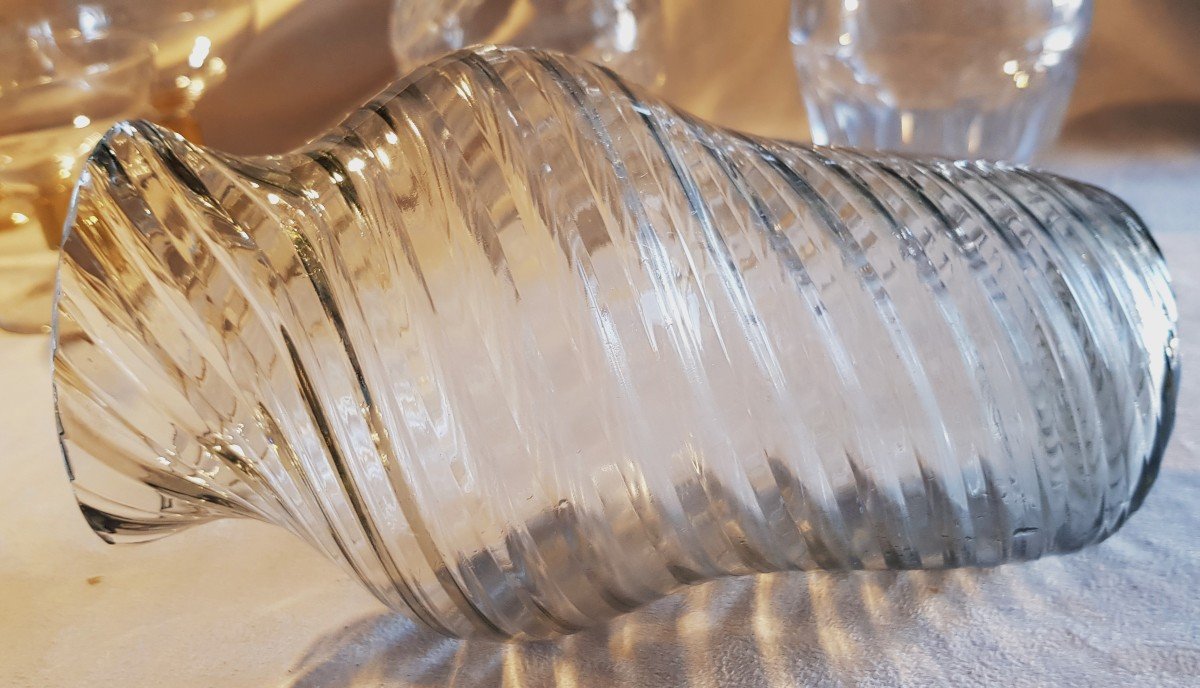 vaso antico in vetro soffiato torsadé-photo-1