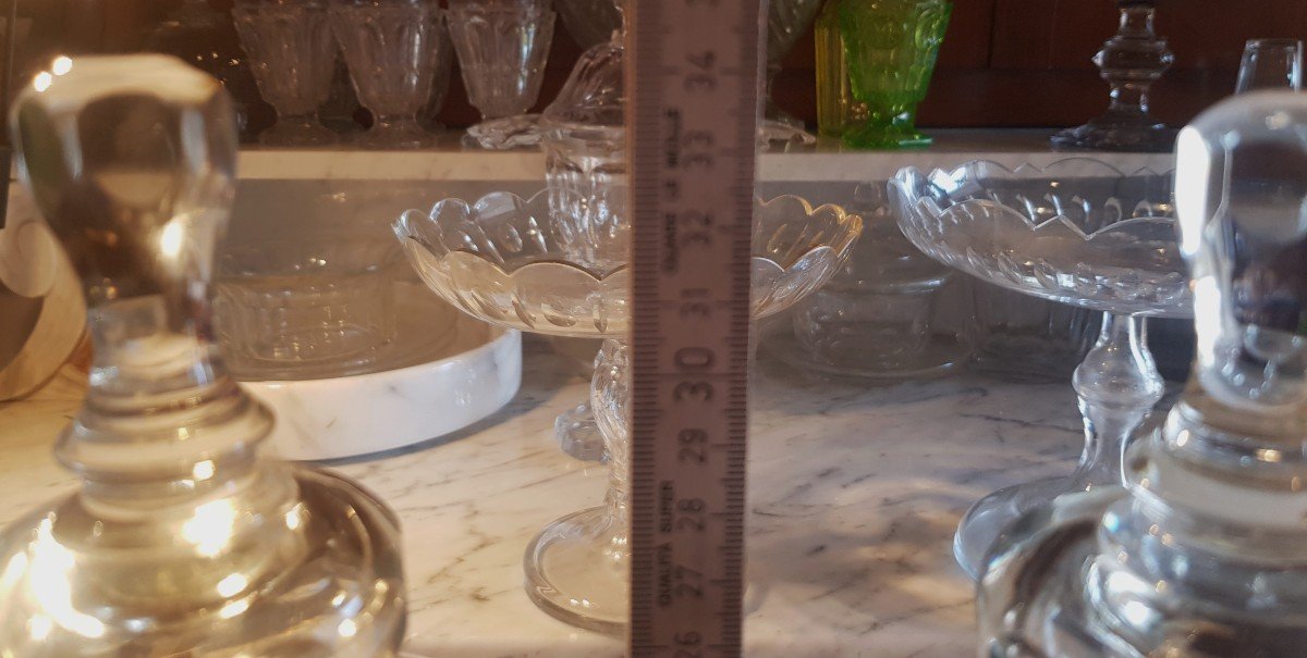 Coppia di antichi vasi con coperchio in cristallo-photo-7