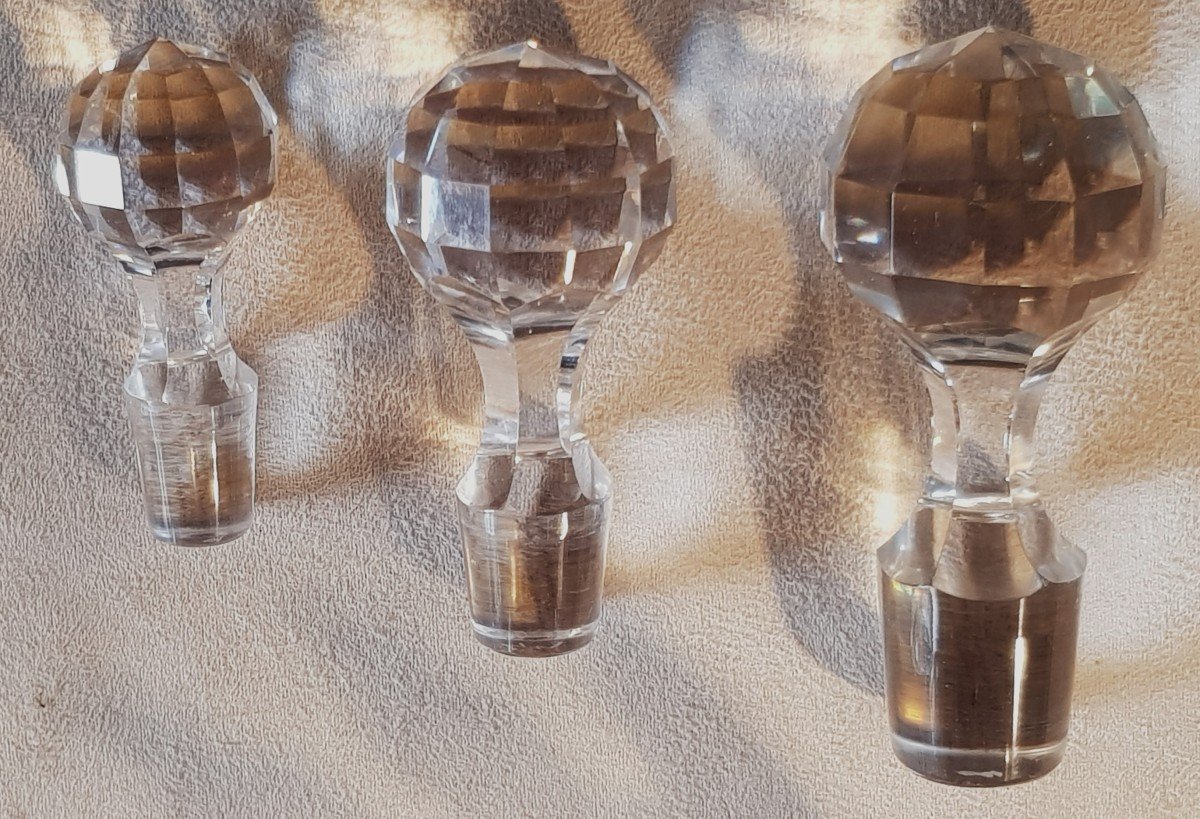tre bottiglie antiche  in cristallo Baccarat modello Richelieu-photo-4