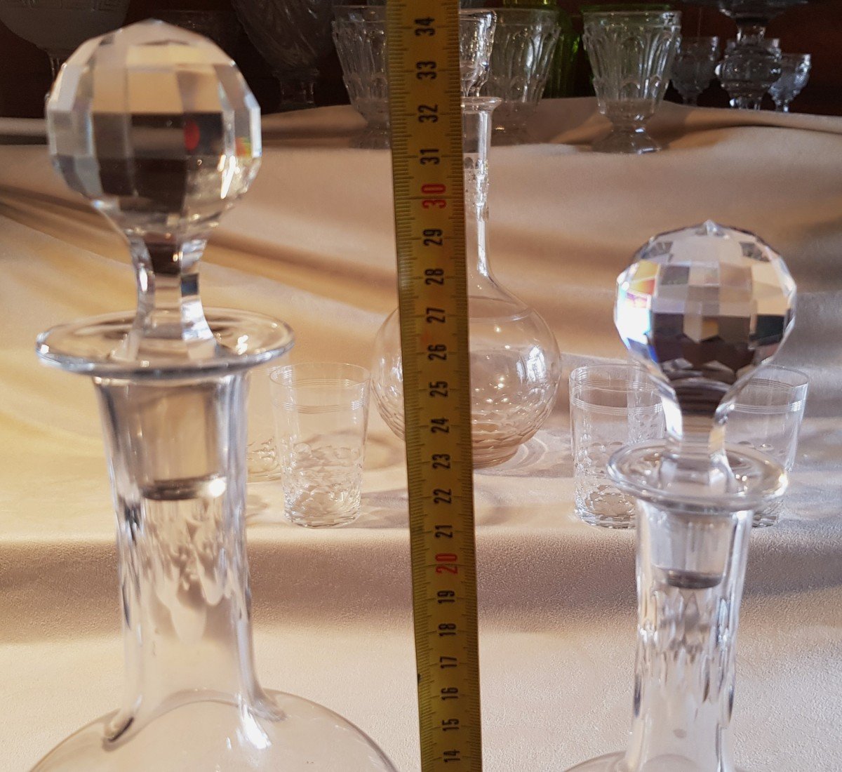 tre bottiglie antiche  in cristallo Baccarat modello Richelieu-photo-8