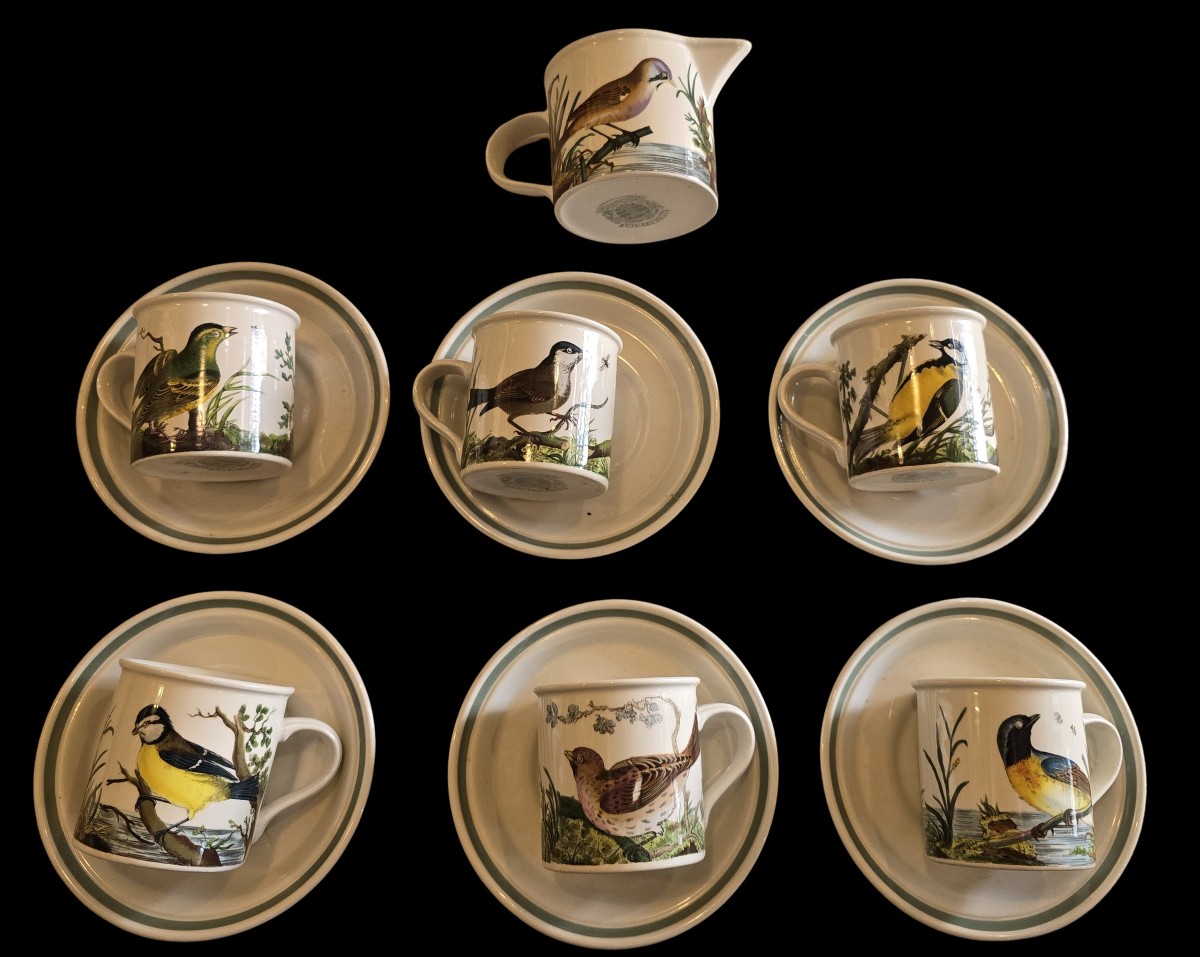 Vecchio servizio da caffè Portmeirion 1978 Birds of Britain E. Donovan-photo-2