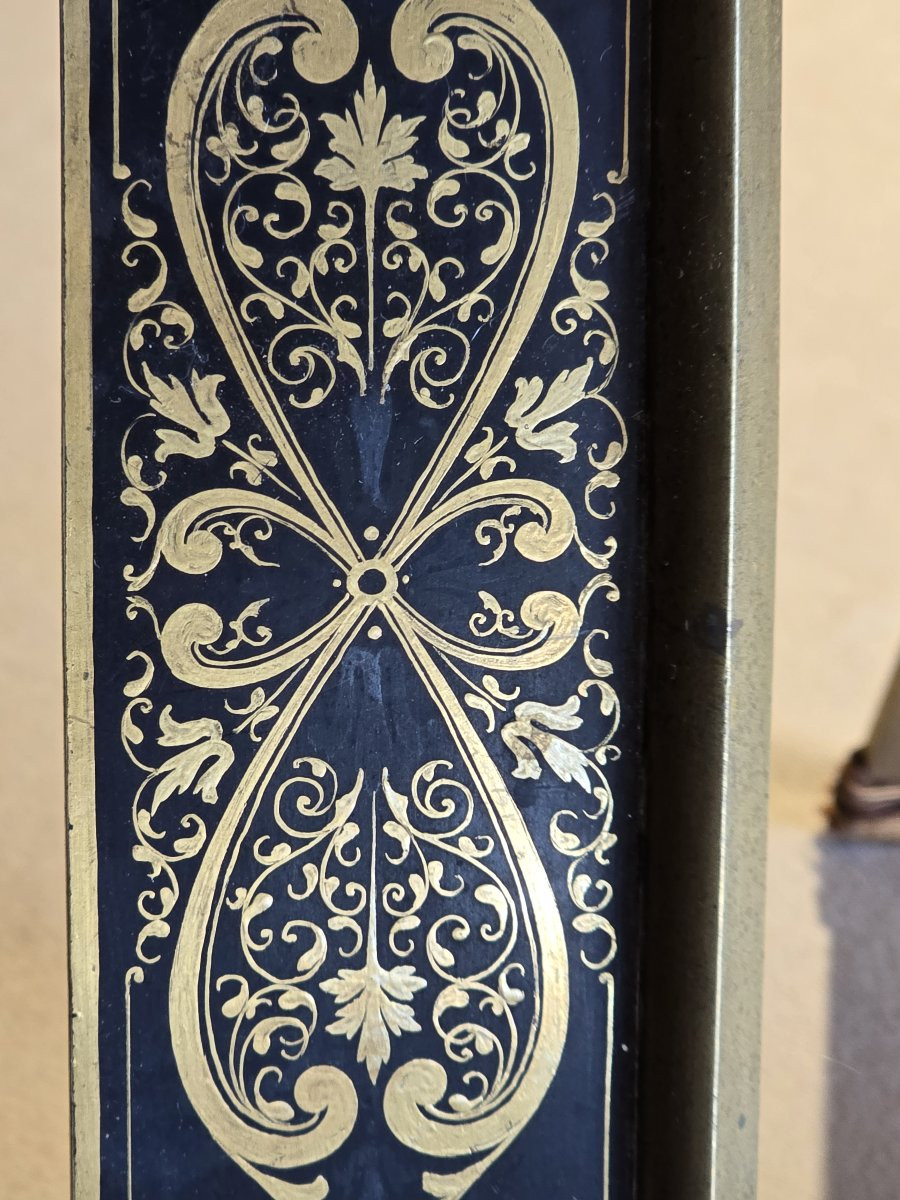 Antica cornice in ottone dipinto, epoca Napoleone III-photo-1