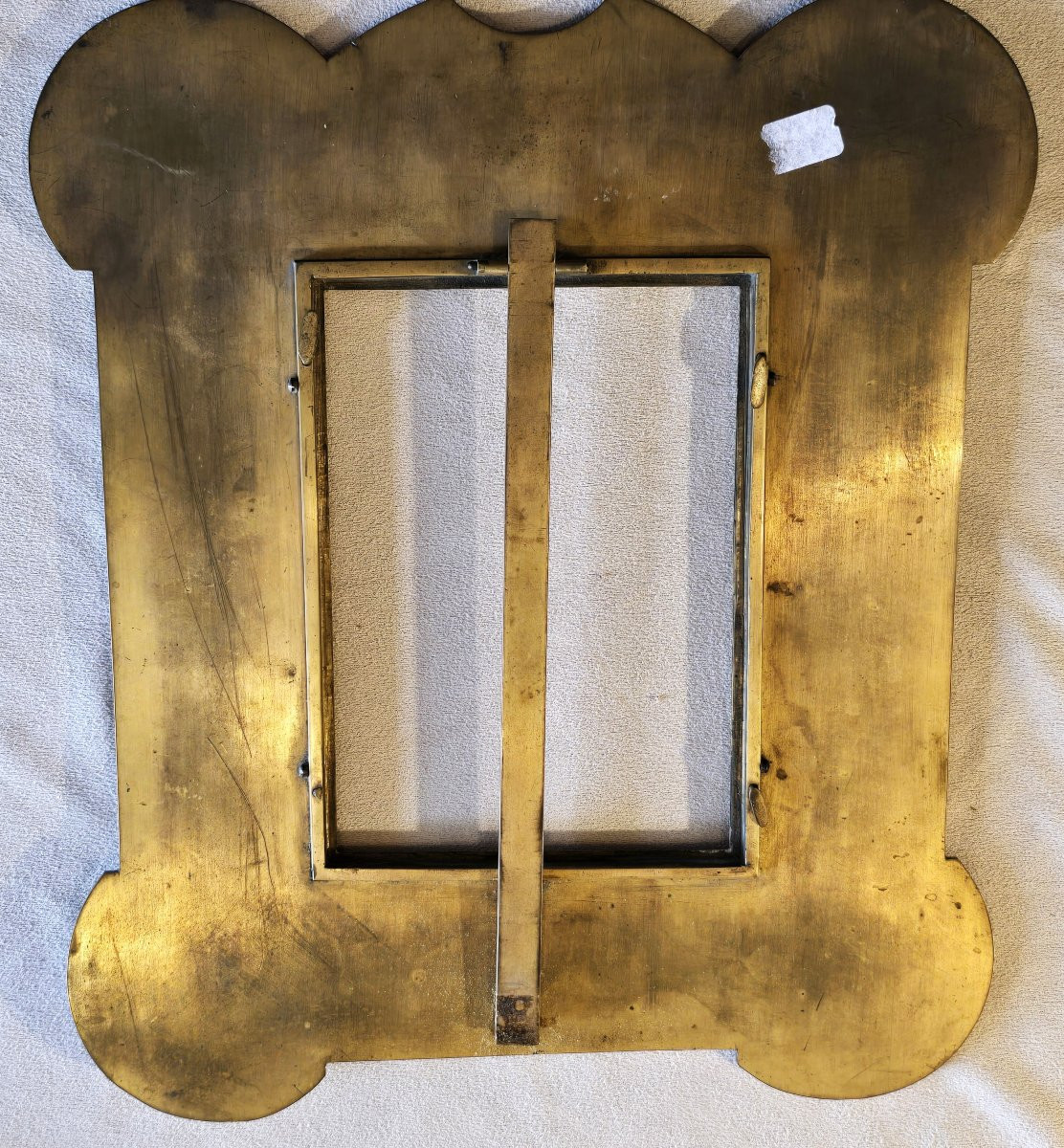 Antica cornice in ottone dipinto, epoca Napoleone III-photo-3