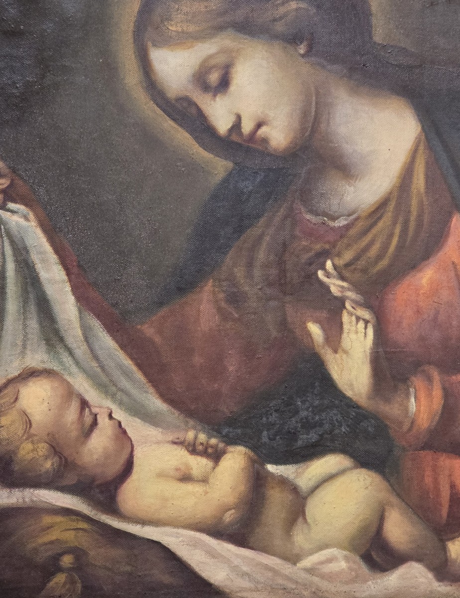 Olio su tela riproduzione della Vergine del Velo di Carlo Dolci-photo-2