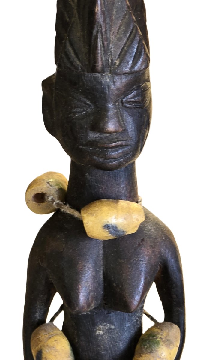 Lotto di tre antiche sculture africane in legno-photo-1