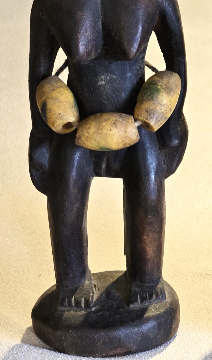 Lotto di tre antiche sculture africane in legno-photo-2