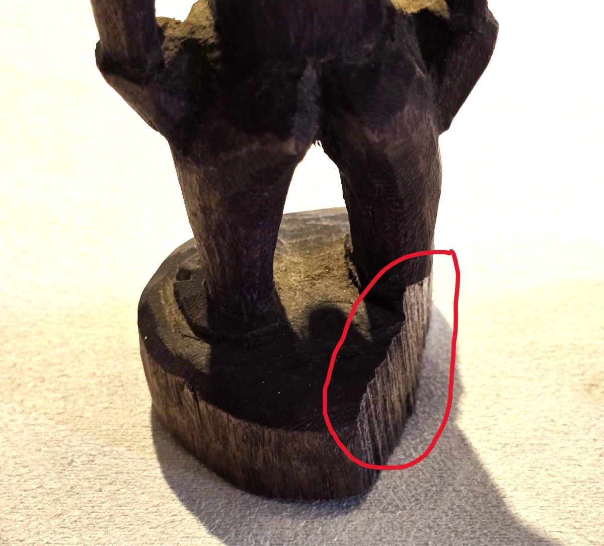 Lotto di tre antiche sculture africane in legno-photo-7