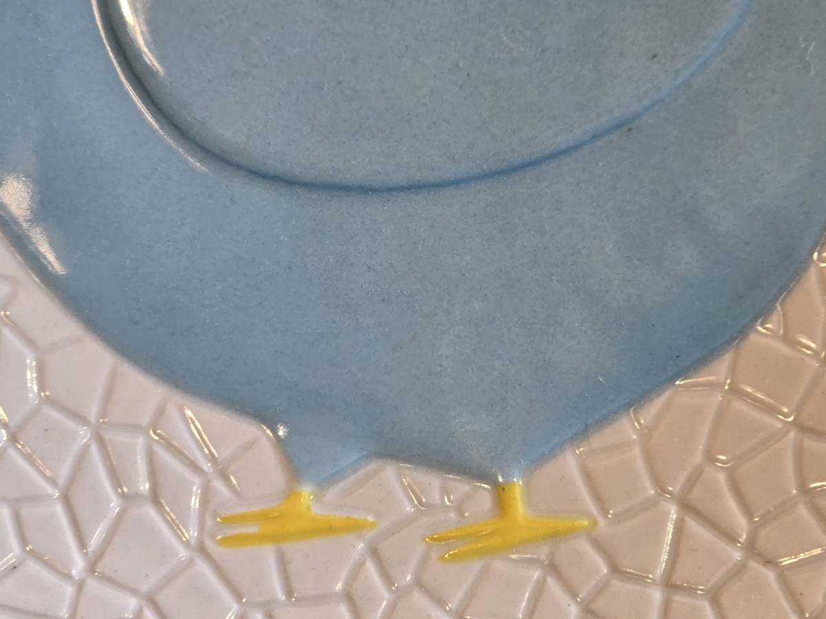 Lotto di 6 antichi  piatti in ceramica Galvani con decorazione di pulcino-photo-2