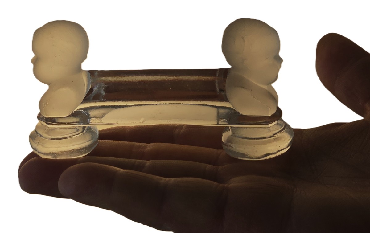 Set di 8 antichi portacoltelli in cristallo Baccarat, Re di Rome - Enfant de Houdon