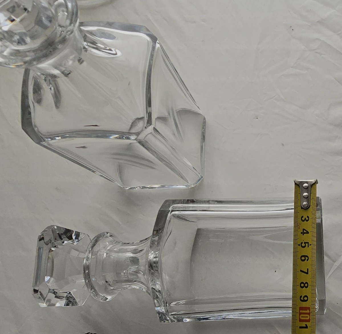 Coppia di bottiglie da liquore in cristallo Baccarat modello Harcourt-photo-4