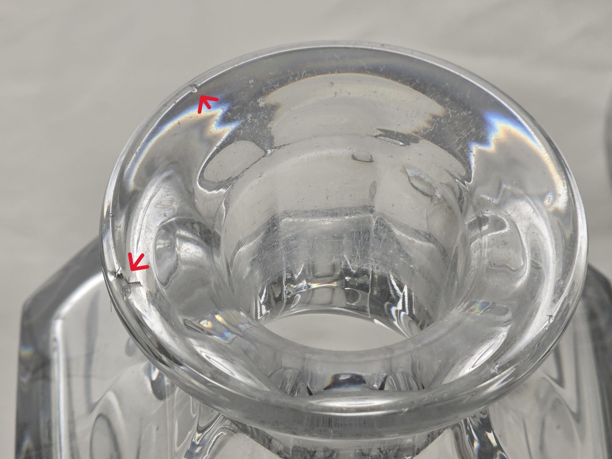 Coppia di bottiglie da liquore in cristallo Baccarat modello Harcourt-photo-4