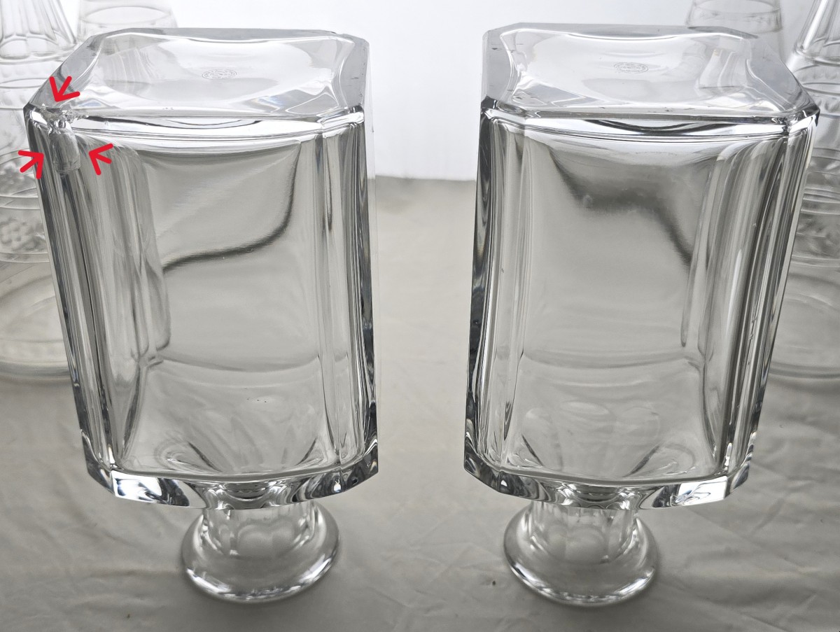 Coppia di bottiglie da liquore in cristallo Baccarat modello Harcourt-photo-5