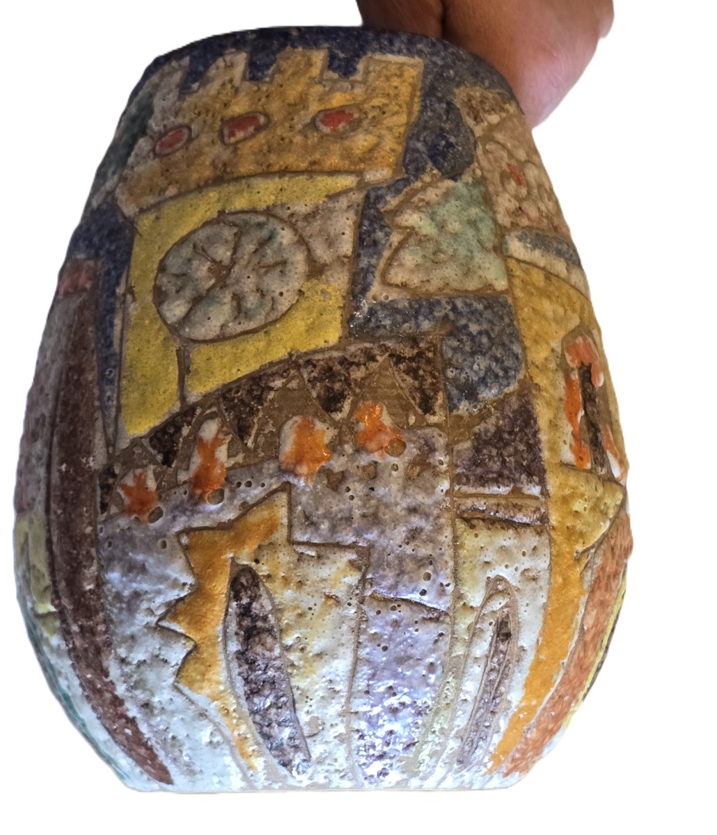 vaso in ceramica lavica manifattura F.lli Fanciullacci-photo-2