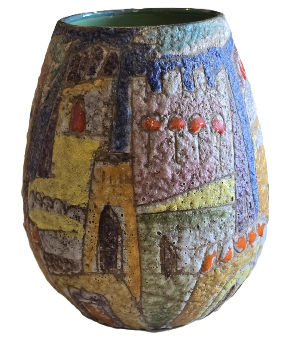 vaso in ceramica lavica manifattura F.lli Fanciullacci
