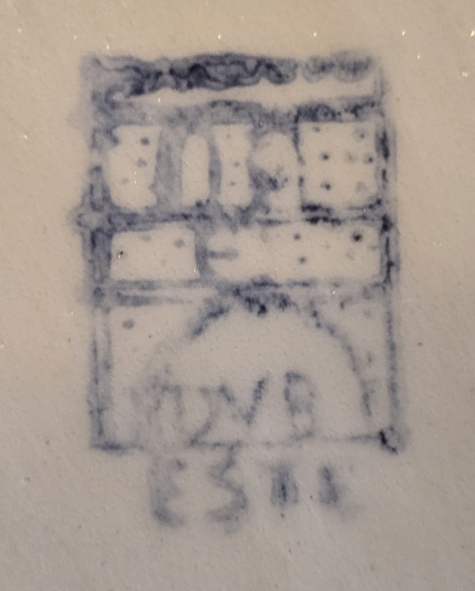 Antico centrotavola in maiolica traforata italiana-photo-3