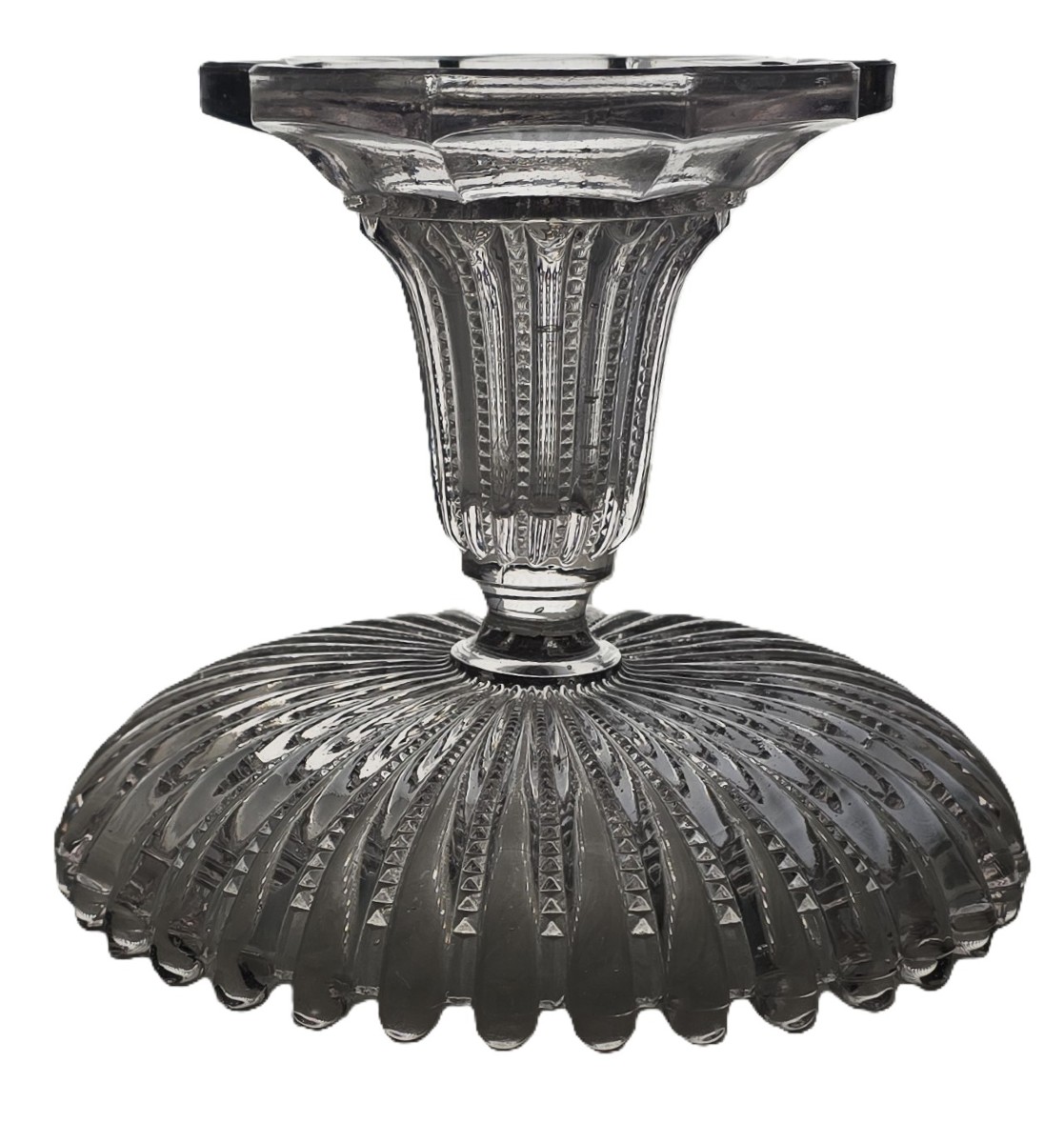 Alzatina antica in vetro stampato Baccarat, diametro 20 cm-photo-4