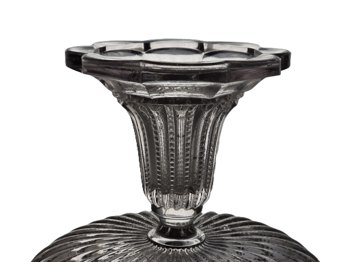 Alzatina antica in vetro stampato Baccarat, diametro 20 cm-photo-2