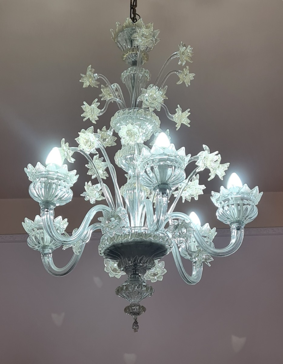 Antico lampadario di Murano-photo-2