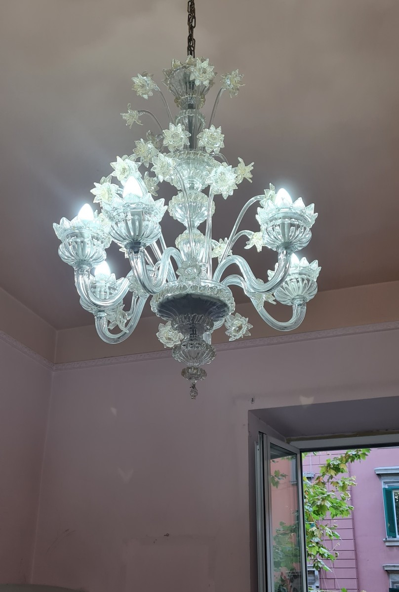 Antico lampadario di Murano-photo-2