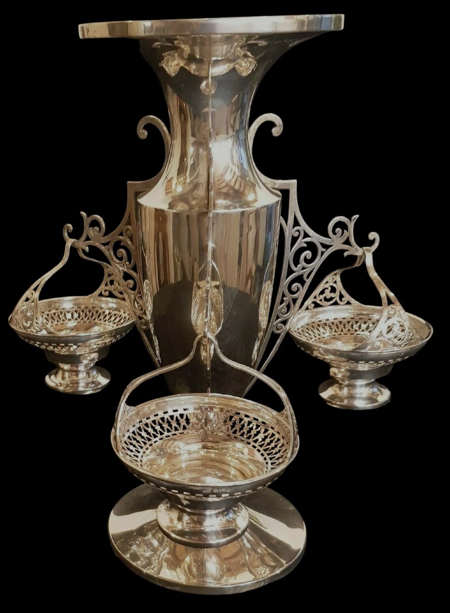 Centrotavola antico antico argento  inglese  Birmingham 1938.