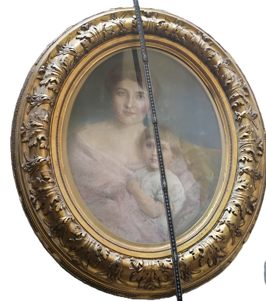 Ritratto a pastello firmato Pietro Gaudenzi, 1921-photo-3
