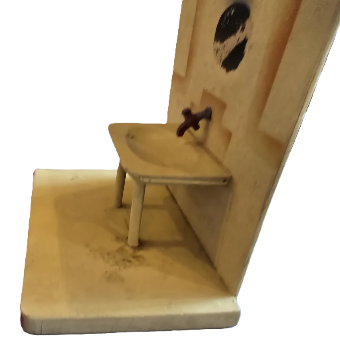 Antico piccolo lavabo giocattolo per bambini, inizio XX secolo-photo-2
