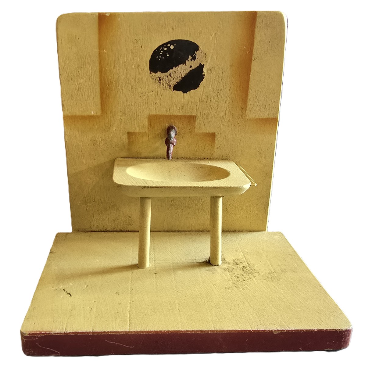 Antico piccolo lavabo giocattolo per bambini, inizio XX secolo