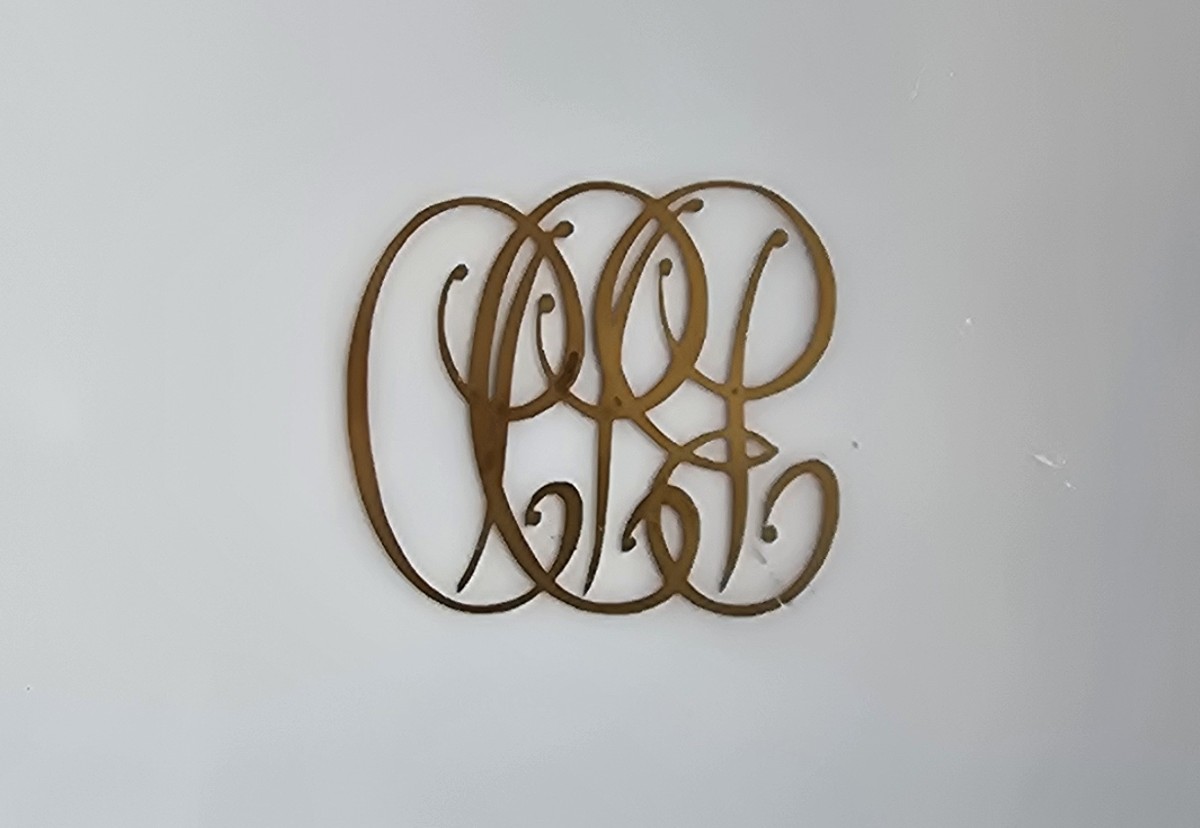 Lotto di 6 sottopiatti  antichi in porcellana Chastagner Limoges  monogramma CCE-photo-3